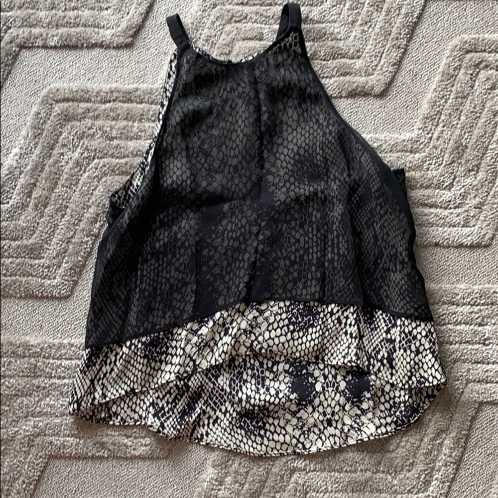 Parker animal print chiffon top